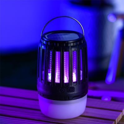 Хорошая цена. 21-35 штук IPX4 водонепроницаемое ночное освещение UV395 Bug Zapper перезаряжаемая лампа-убийца комаров с солнечной панелью онлайн